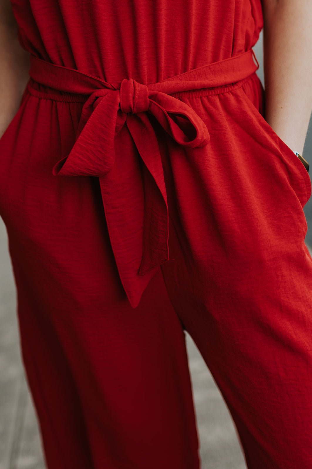 Red Bowie Jumpsuit 81450015PK - Southern Soule Designs