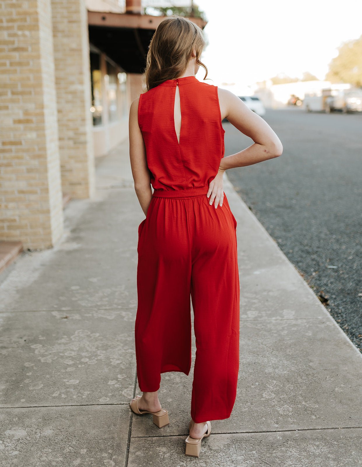 Red Bowie Jumpsuit 81450015PK - Southern Soule Designs