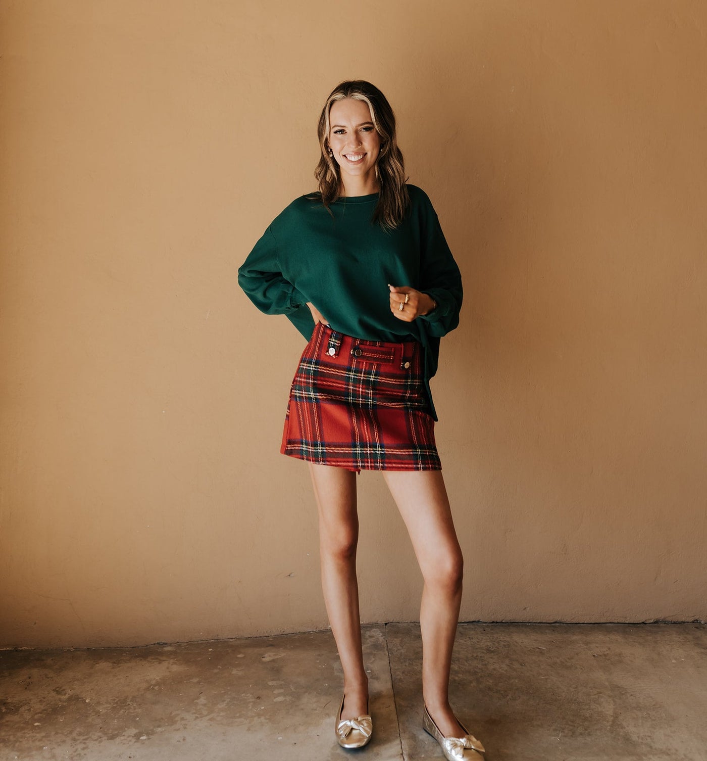 Red Check Christmas Checkered Plaid Holiday Skort - Southern Soule Designs