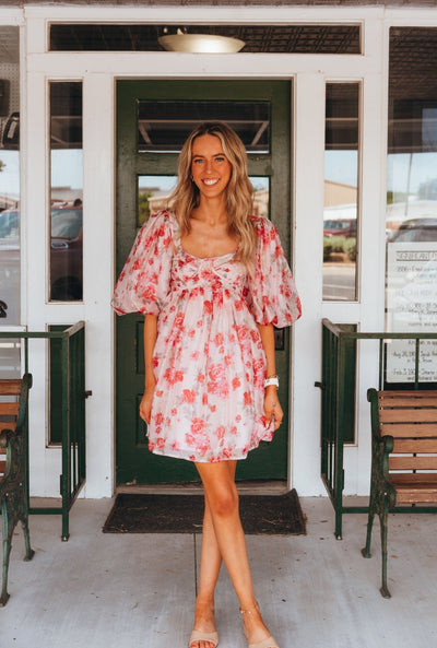 Red Leah Mini dress S1498D - Southern Soule Designs