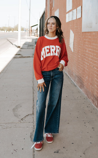 Red Merry Sweatshirt T - 42169 - Southern Soule Designs