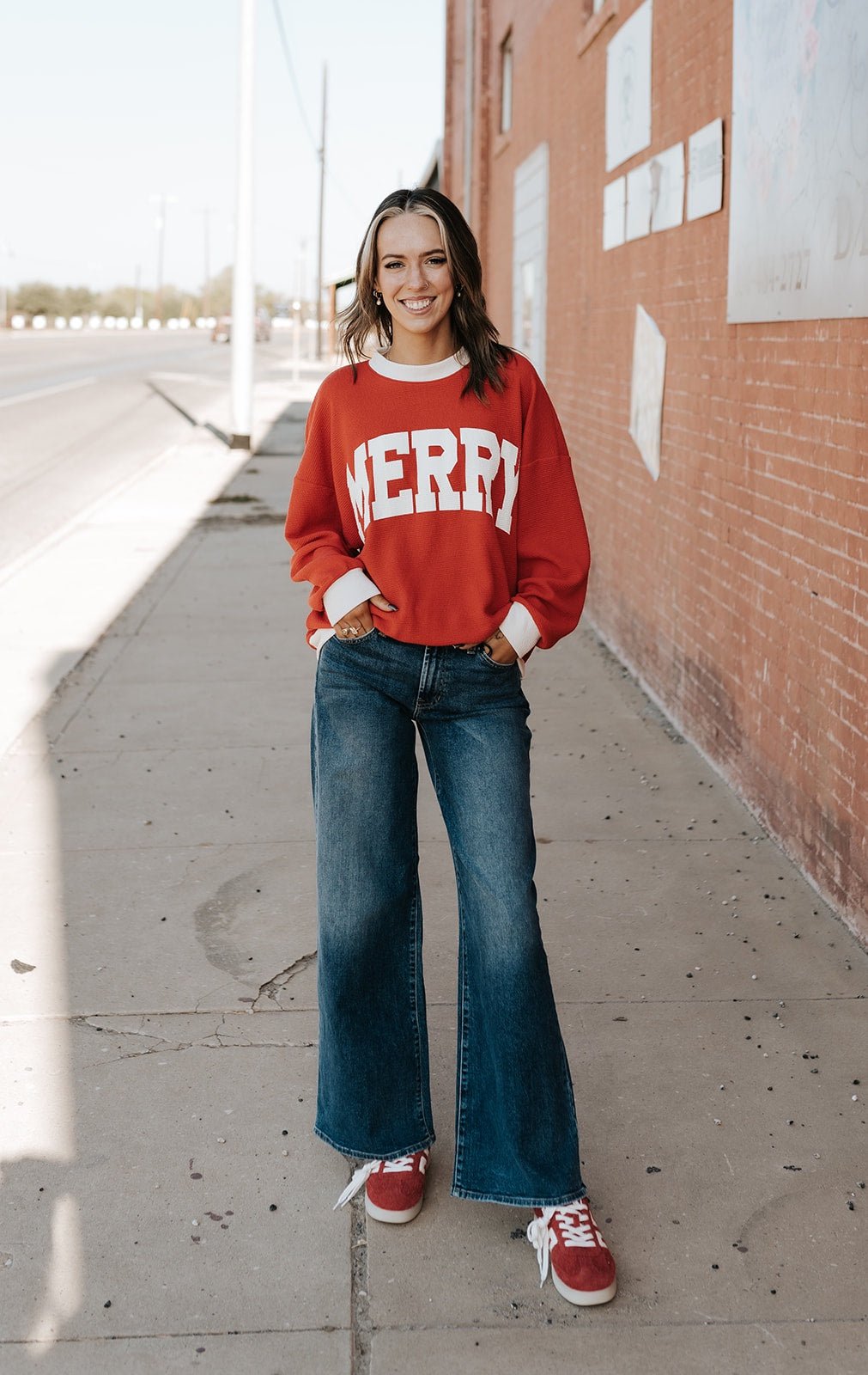 Red Merry Sweatshirt T - 42169 - Southern Soule Designs