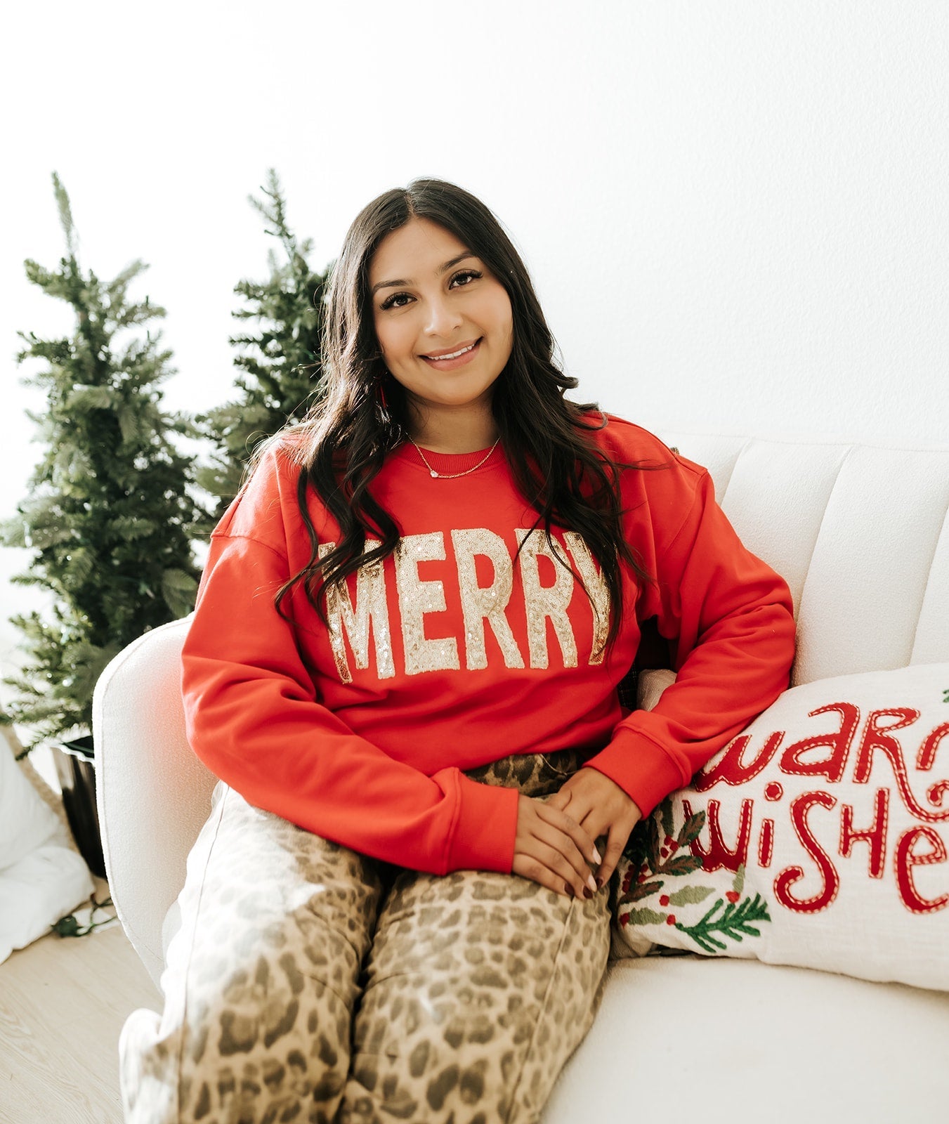 Red/Gold Merry Sequin Sweatshirt WL25 - 11086 - Southern Soule Designs