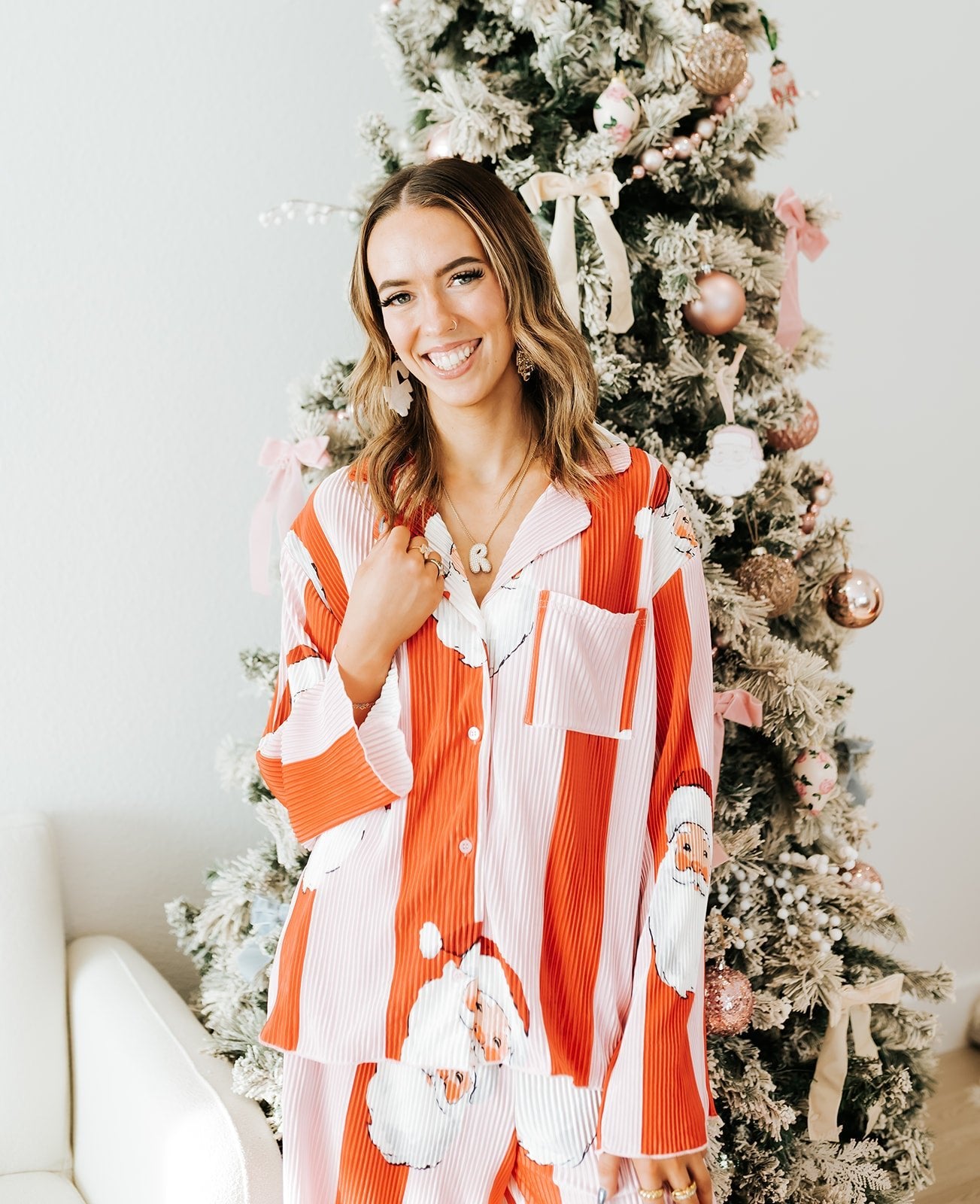 Red/Pink Christmas Print Pajama Set ITP300334 - 01 - Southern Soule Designs