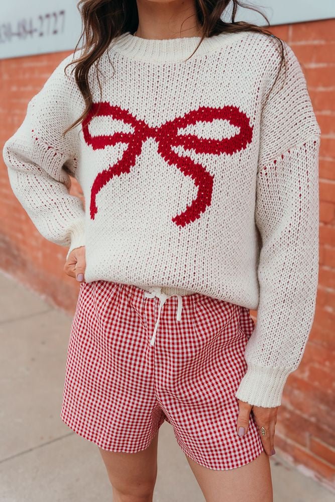 Red/White Gingham Casual Shorts WL25 - 10089 - Southern Soule Designs