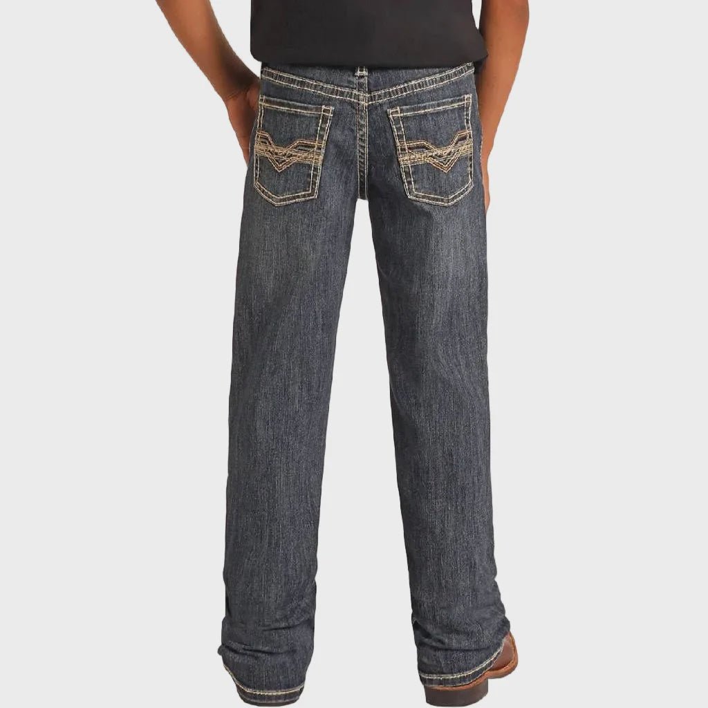 REP Rock & Roll Boy's Raised Denim Revolver Dark Vintage Jean BB1RD06132 - Southern Soule Designs