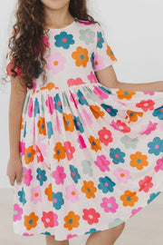 Retro Floral Pocket Twirl Dress - Southern Soule Designs
