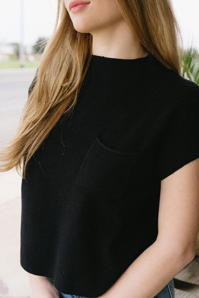 Ribbed Short Sleeve Top with Pocket SK11370 - Southern Soule Designs