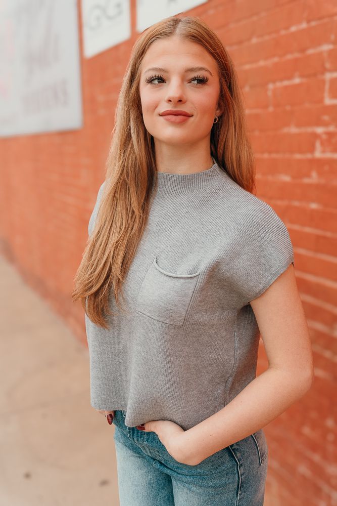 Ribbed Short Sleeve Top with Pocket SK11370 - Southern Soule Designs