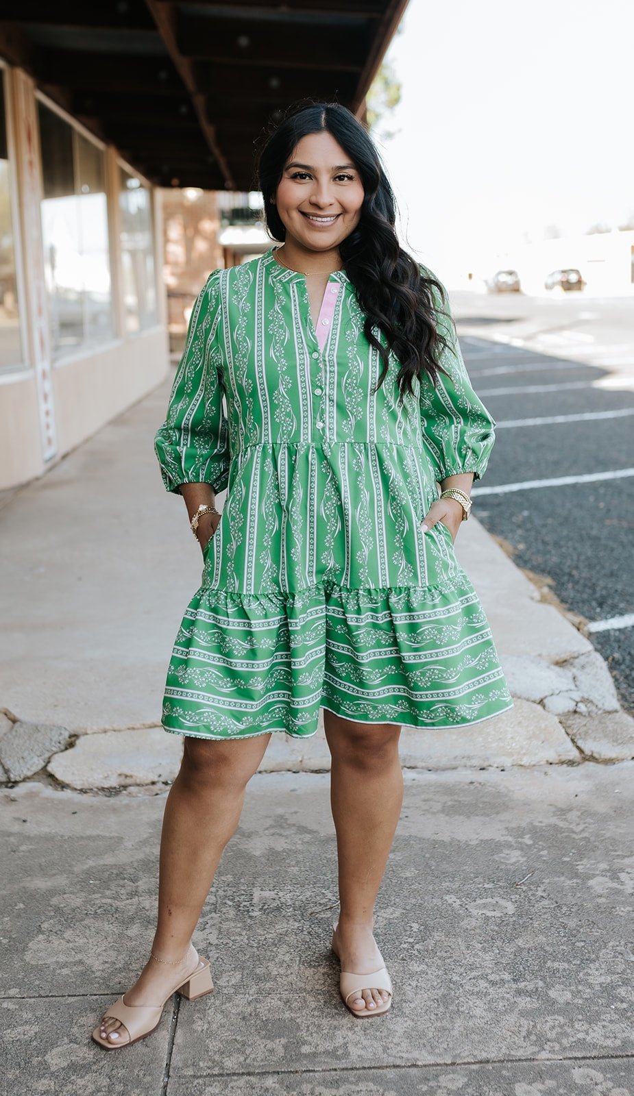 Riley Garden Lace Green Mini Dress - Southern Soule Designs