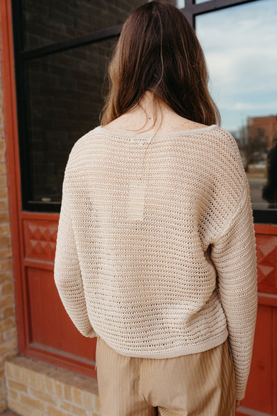 Riviera Crochet Top Natural ZW2512541 - Southern Soule Designs