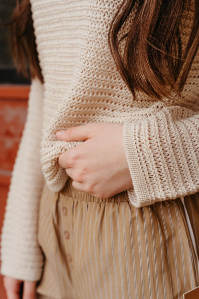 Riviera Crochet Top Natural ZW2512541 - Southern Soule Designs