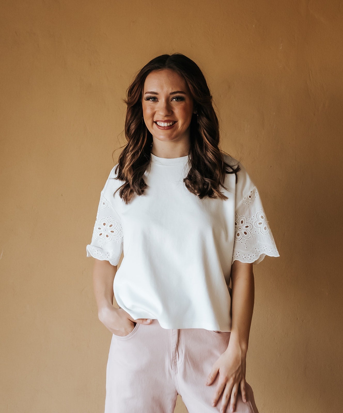 Riviera White Maddox Tee - Southern Soule Designs