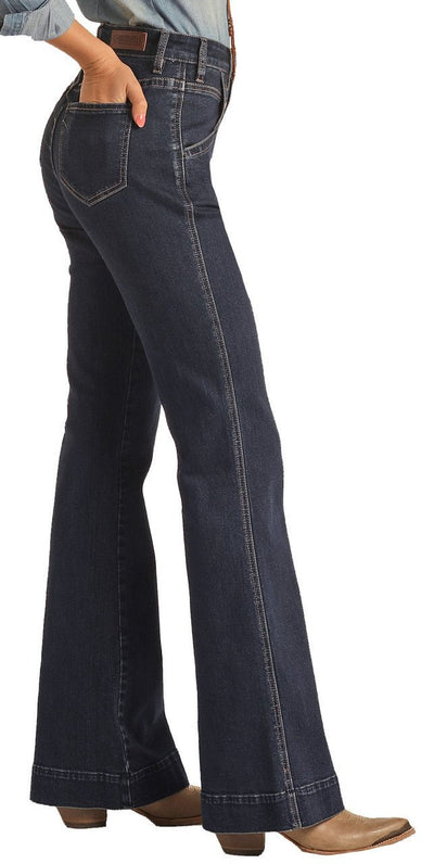 Rock N Roll Button Detail Trouser with Yoke detail - Southern Soule Designs