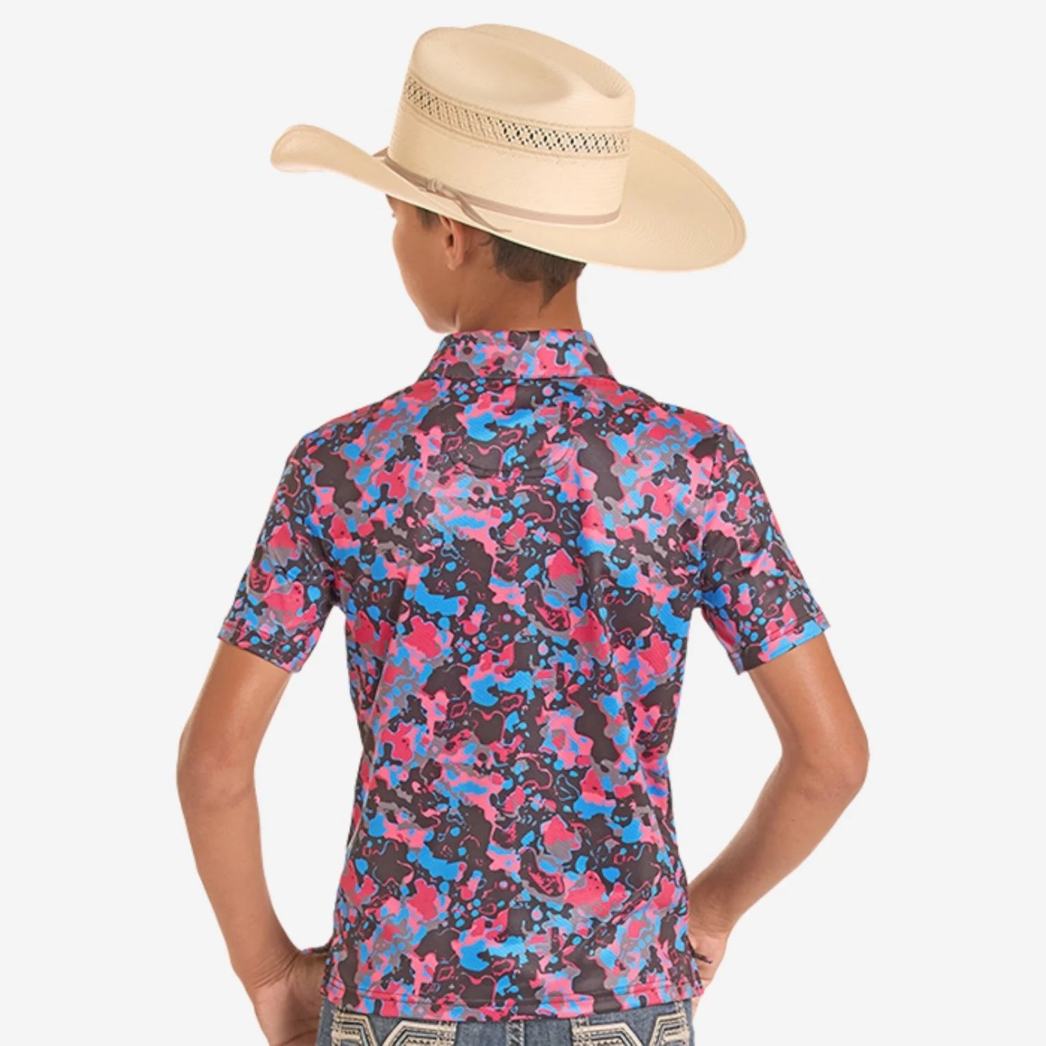 Rock & Roll Boy's Black Camo Polo BB51T08740 - Southern Soule Designs