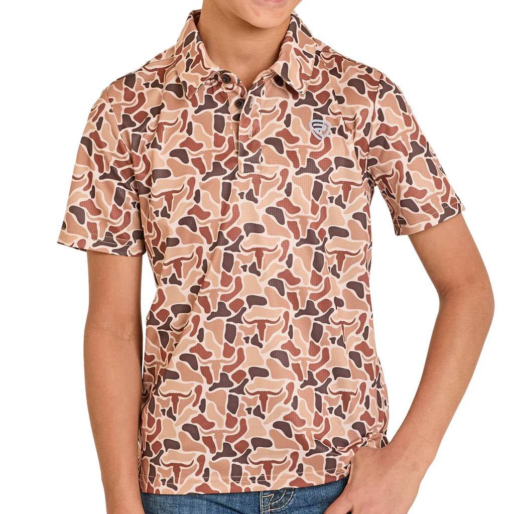 Rock & Roll Boy's Camo Mesh Polo BB51T08354 - Southern Soule Designs