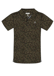 Rock & Roll Boy's Dark Brown Camo Printed Polo BB51T08739 - Southern Soule Designs