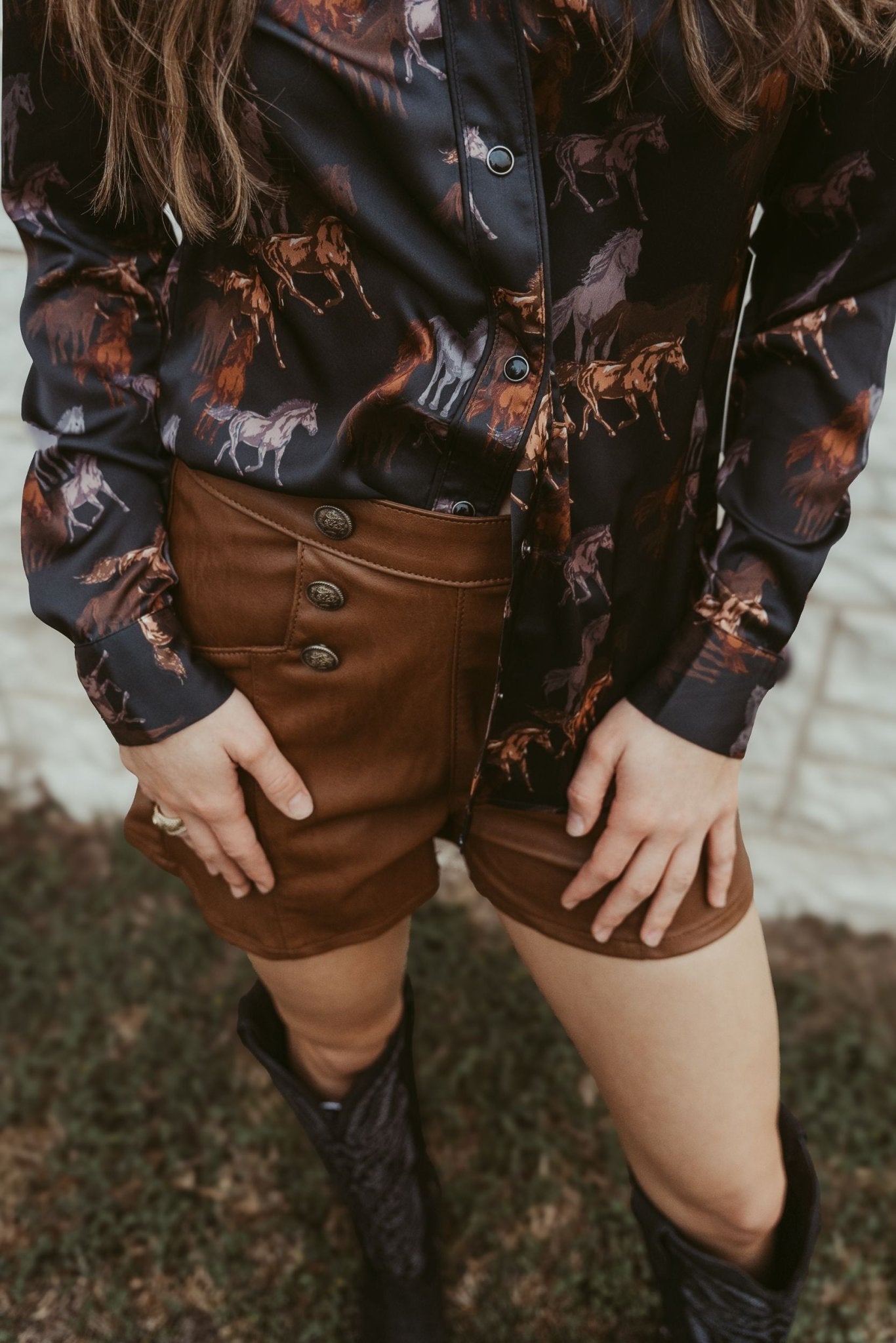 Rock & Roll BW68D02256 WMS Brown Shorts - Southern Soule Designs