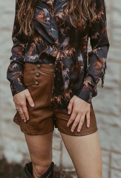 Rock & Roll BW68D02256 WMS Brown Shorts - Southern Soule Designs