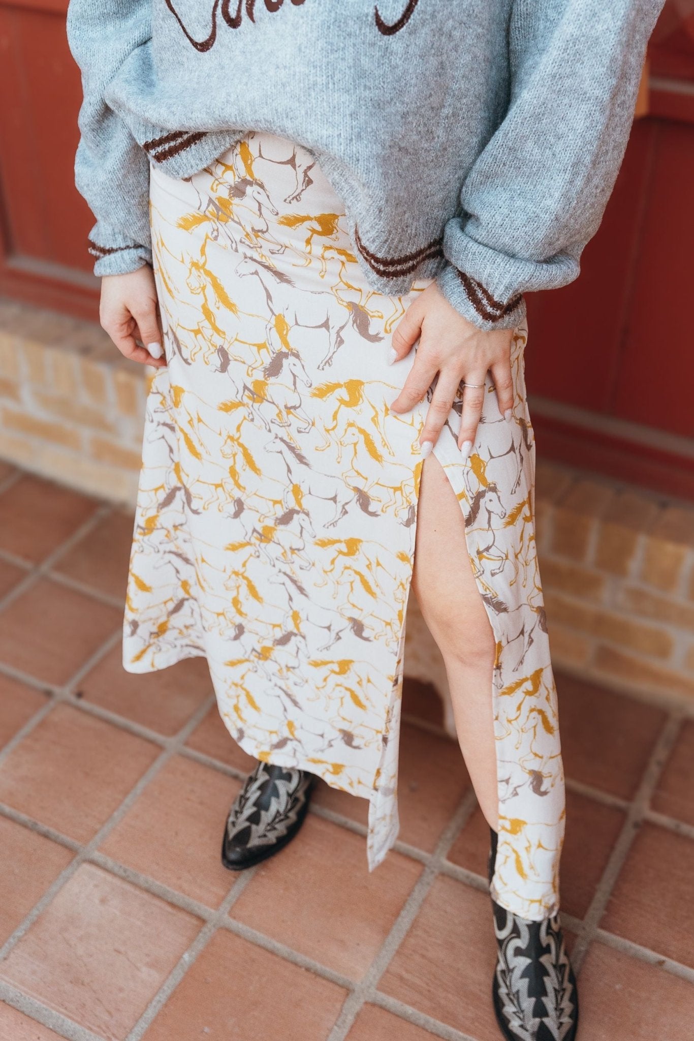 Rock & Roll BW69B03298 Horse Maxi Skirt - Southern Soule Designs