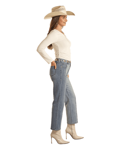 Rock & Roll BW9HD03594 Two Tone Crop Jeans - Southern Soule Designs