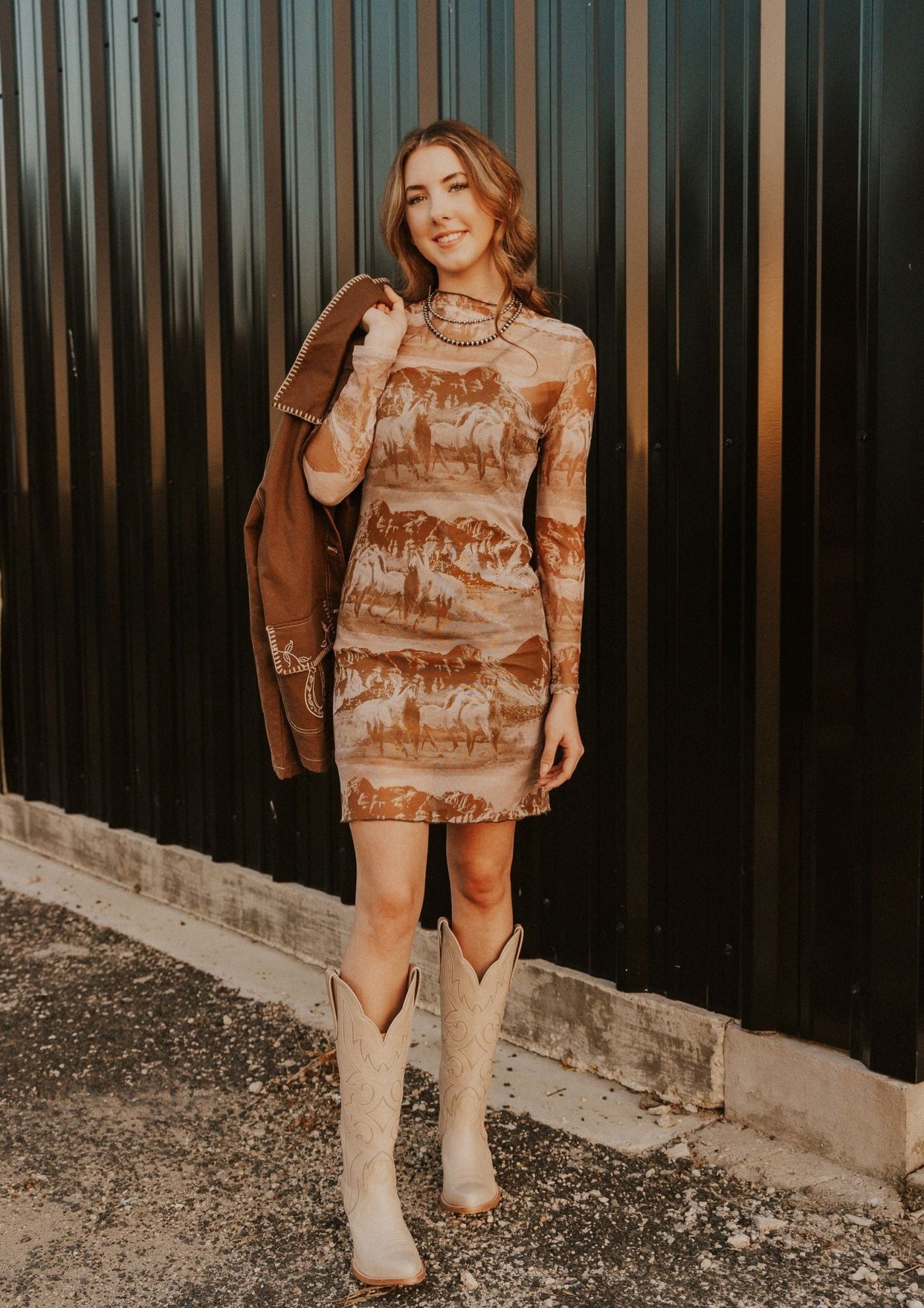 Rock & Roll BWD2R03301 Mesh Printed Dress - Southern Soule Designs