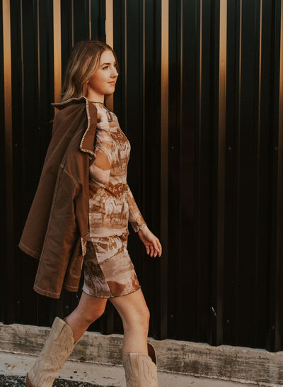 Rock & Roll BWD2R03301 Mesh Printed Dress - Southern Soule Designs