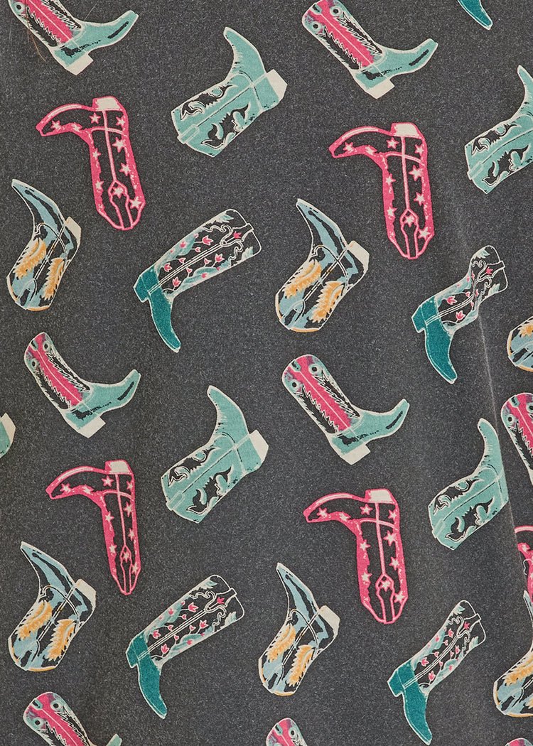 Rock & Roll Girl's Boot Print Tee BG21T08552 - Southern Soule Designs