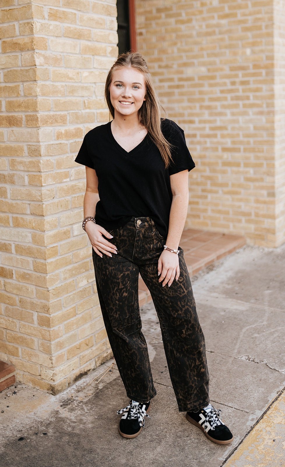 Rock & Roll Leopard Print Barrel Jeans BWBHD09751 - Southern Soule Designs