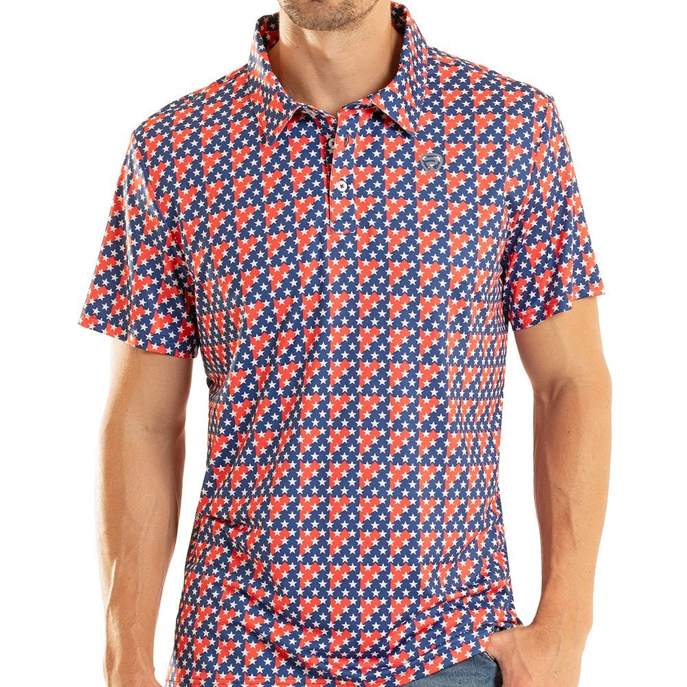 Rock & Roll Men's Blue Americano Polo BM51T08717 - Southern Soule Designs