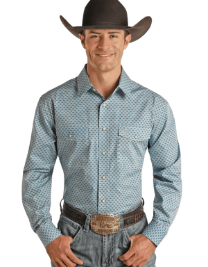 Rock & Roll Men's Blue LS Button Down RMB2S08913 - Southern Soule Designs