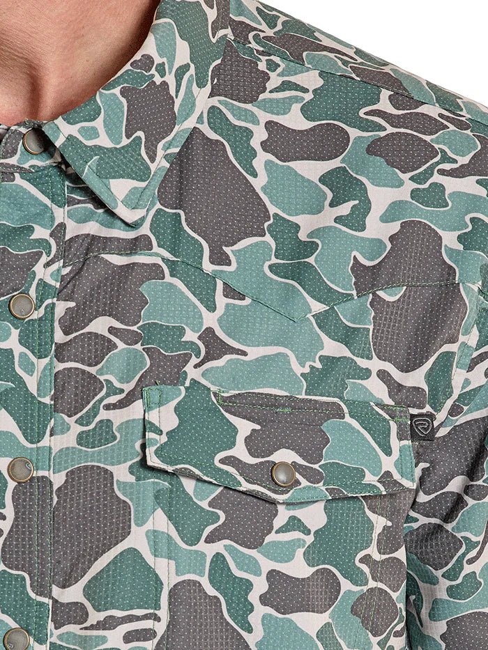 Rock & Roll Men's camo Printed Tek Western Shirt BMN3S08395 - Southern Soule Designs