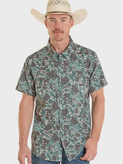 Rock & Roll Men's camo Printed Tek Western Shirt BMN3S08395 - Southern Soule Designs