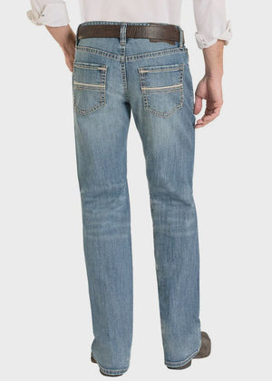 Rock & Roll Men's Embroidered Ladder Stitch Straight Leg Jean BM0SD08577 - Southern Soule Designs