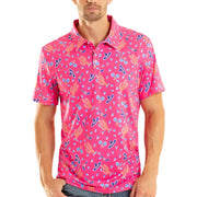Rock & Roll Men's Hot Pink Fiesta Polo BM51T08732 - Southern Soule Designs