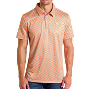 Rock & Roll Men's Orange Geo Polo BM51T06614 - Southern Soule Designs