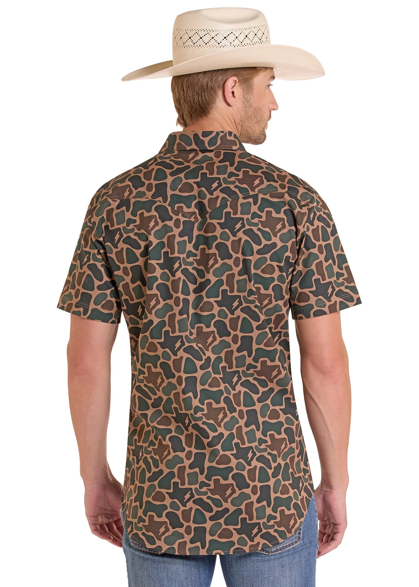 Rock & Roll Men's Tan Koe X Tek Shirt BMN3S09640 - Southern Soule Designs