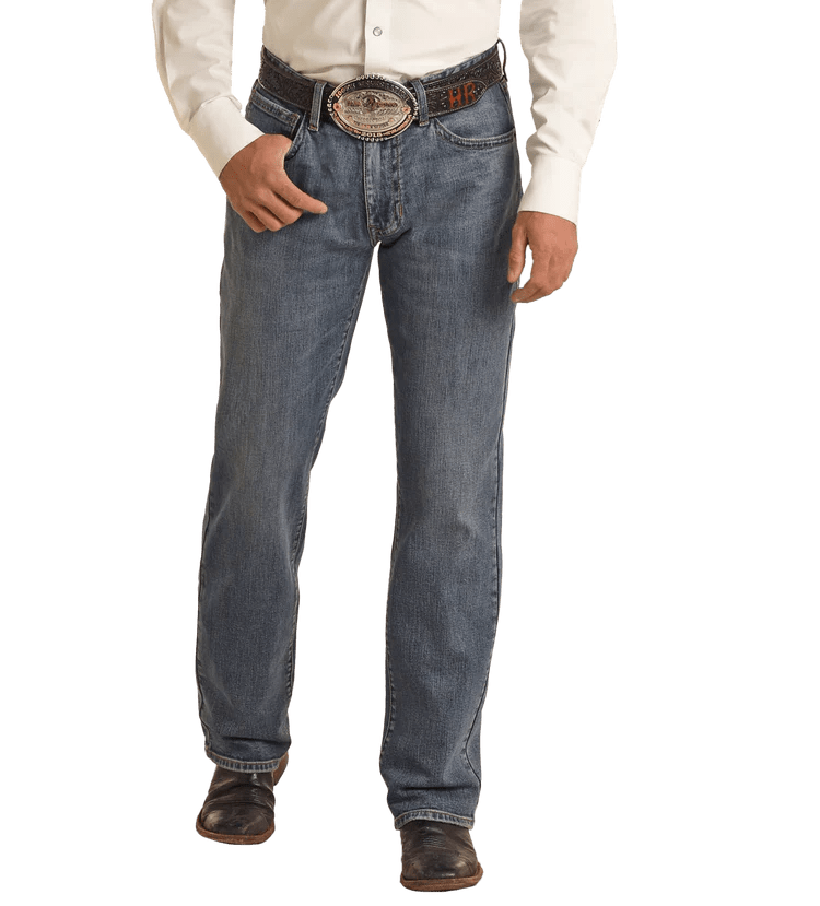 Rock & Roll Men's Vintage '46 Relaxed Stackable Bootcut Jean Medium Wash VMTBD03712 - Southern Soule Designs