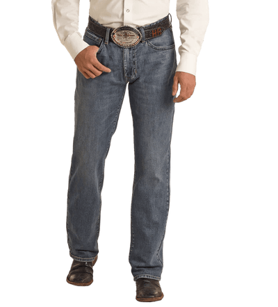 Rock & Roll Men's Vintage '46 Relaxed Stackable Bootcut Jean Medium Wash VMTBD03712 - Southern Soule Designs