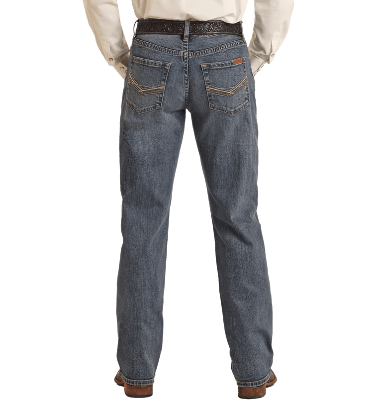 Rock & Roll Men's Vintage '46 Relaxed Stackable Bootcut Jean Medium Wash VMTBD03712 - Southern Soule Designs