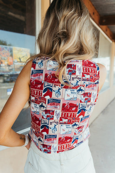 Rock & Roll Women's Americana Vest Scarlet BW98D06392 - Southern Soule Designs