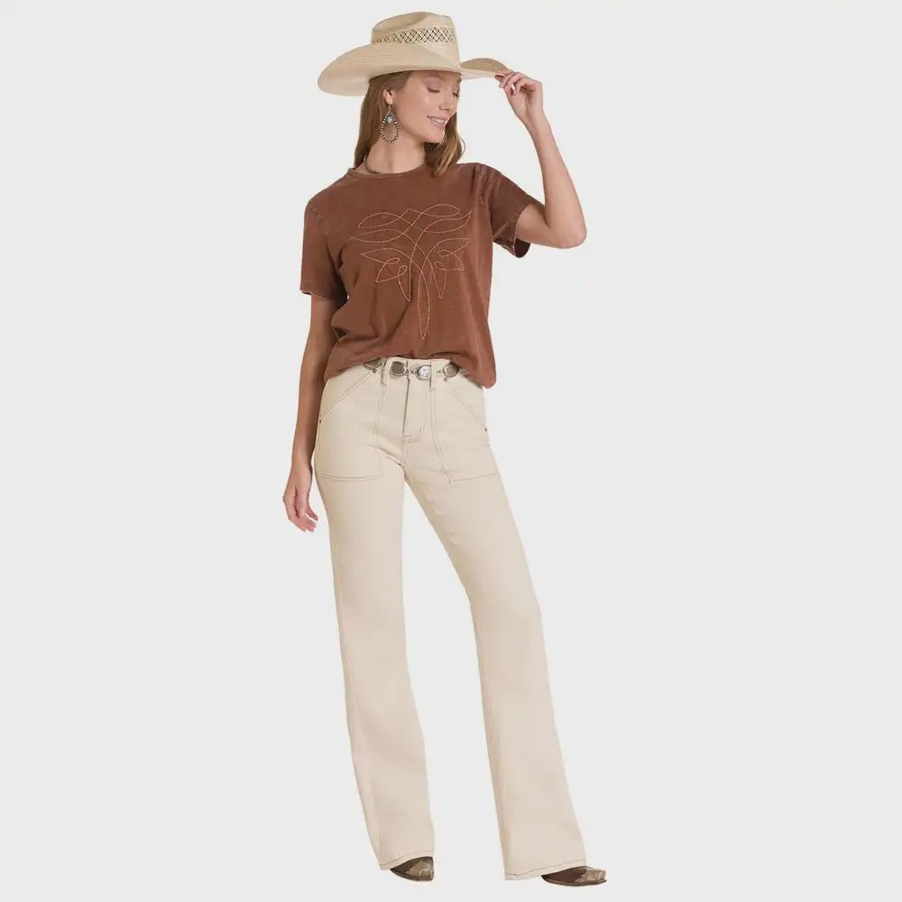 Rock & Roll Women's Beige Wide Leg BW6HD09099 - Southern Soule Designs