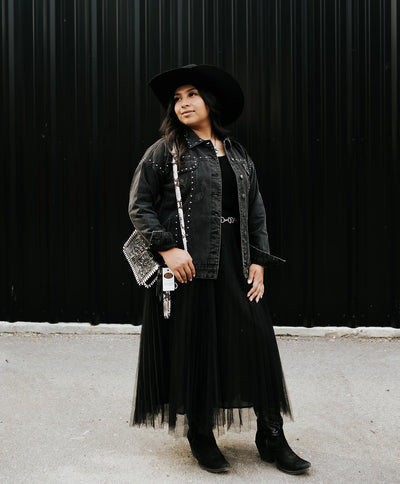 Rock & Roll Women's Black Studded Jacket BW92D07220 - Southern Soule Designs