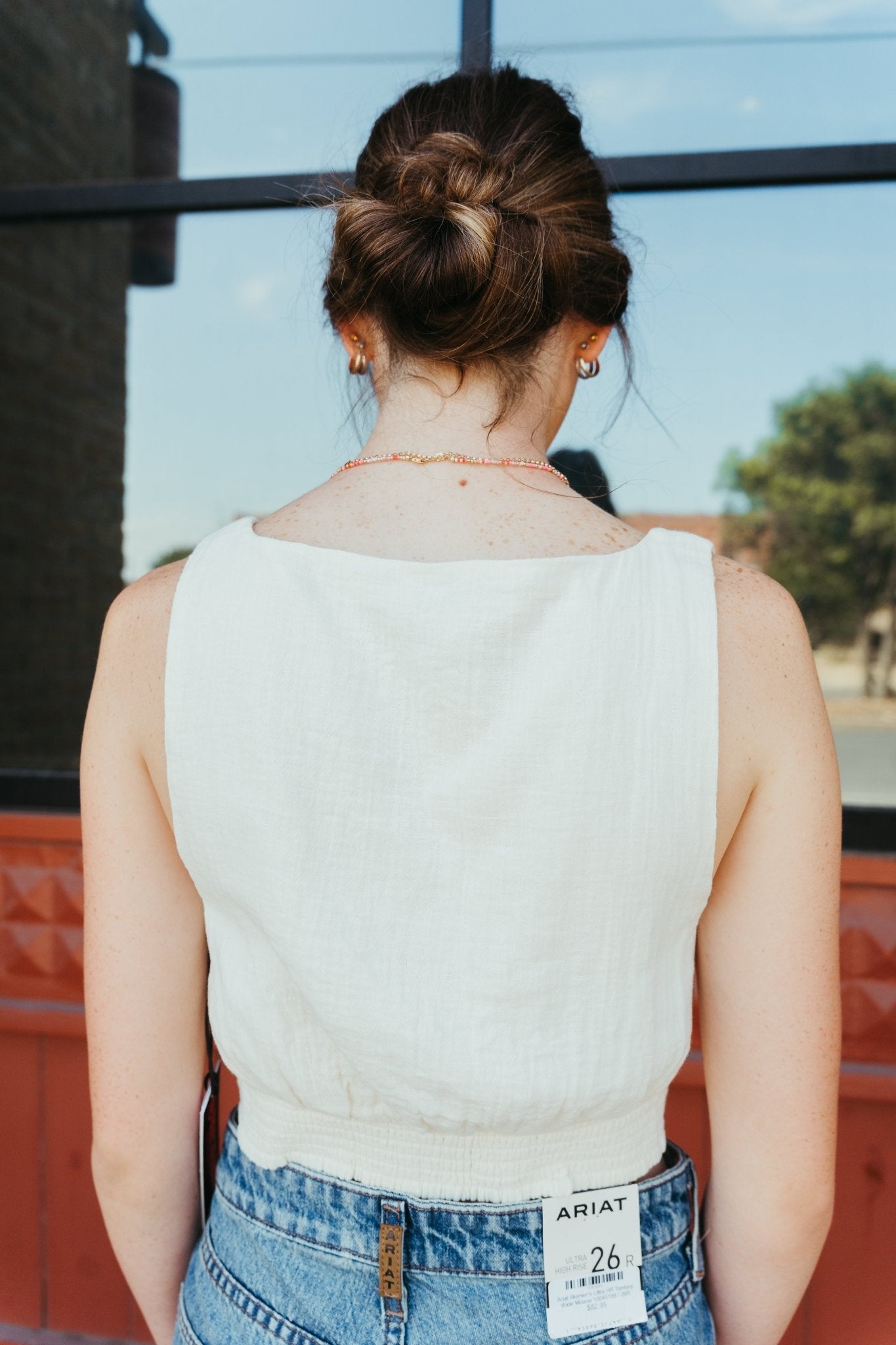 Rock & Roll Women's Bootstitch Embroidered Top Natural BW50T06312 - Southern Soule Designs