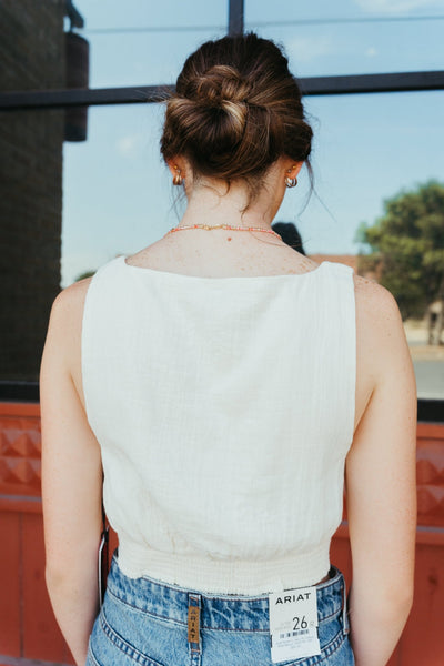 Rock & Roll Women's Bootstitch Embroidered Top Natural BW50T06312 - Southern Soule Designs