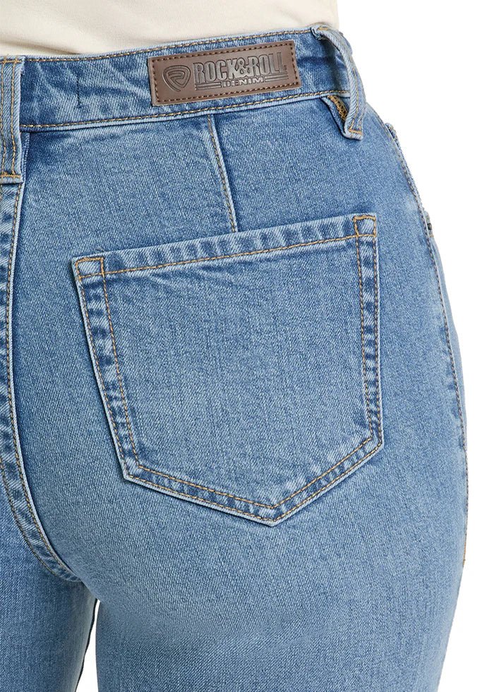 Rock & Roll Women's Distressed Wide Leg Jean BW6HD08496 - Southern Soule Designs
