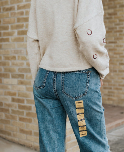 Rock & Roll Women's High Rise Palazzo Flare Medium Wash Jean BW8HD06405 - Southern Soule Designs