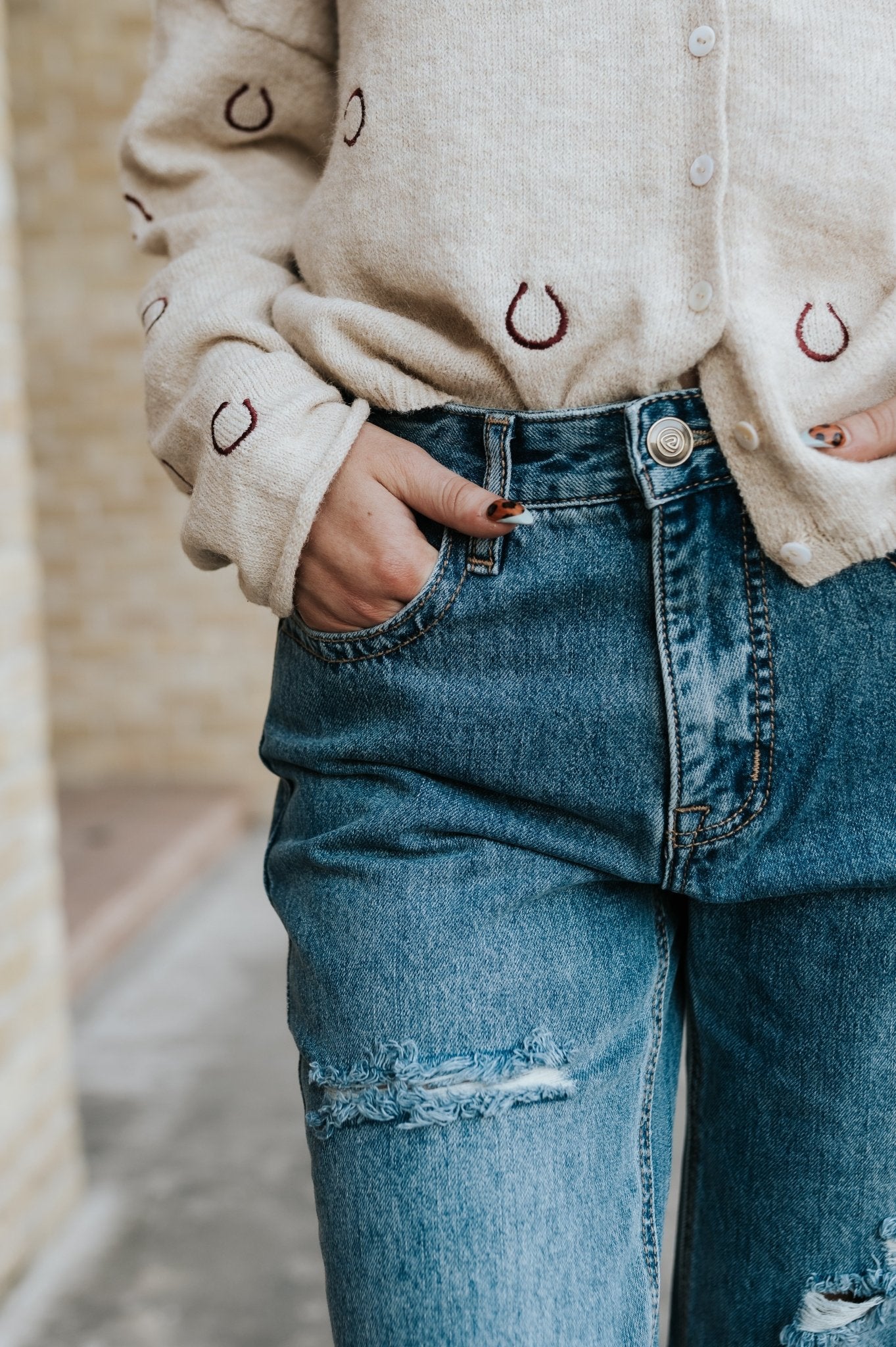 Rock & Roll Women's High Rise Palazzo Flare Medium Wash Jean BW8HD06405 - Southern Soule Designs