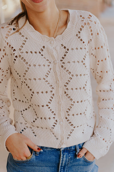 Rosalyn Sweater Cardigan Crystal SW253328 - Southern Soule Designs