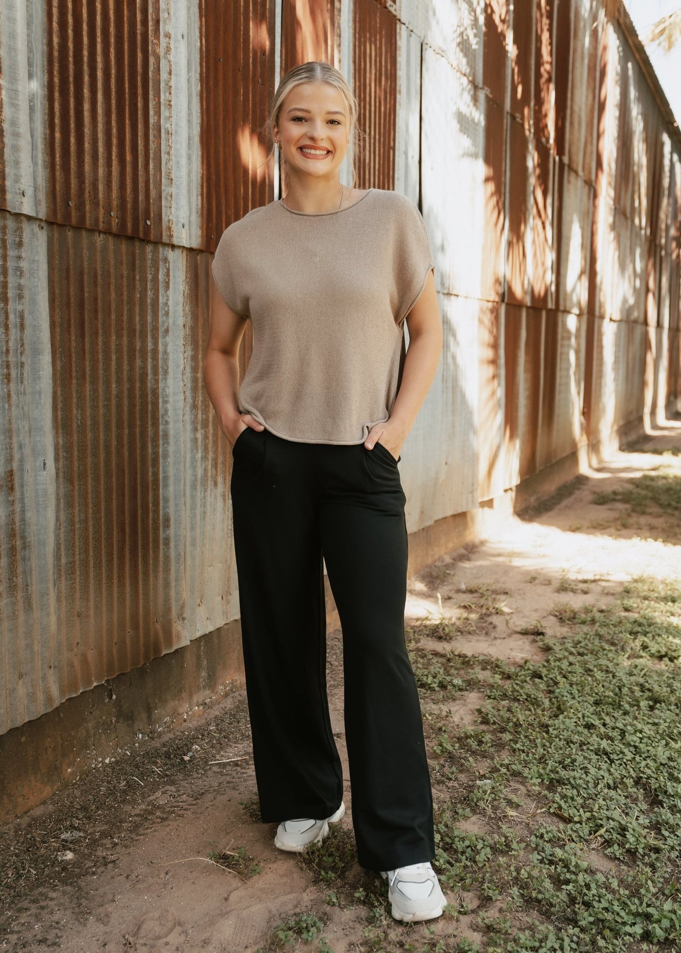 Round Trip Pants Black ZP253225 - Southern Soule Designs